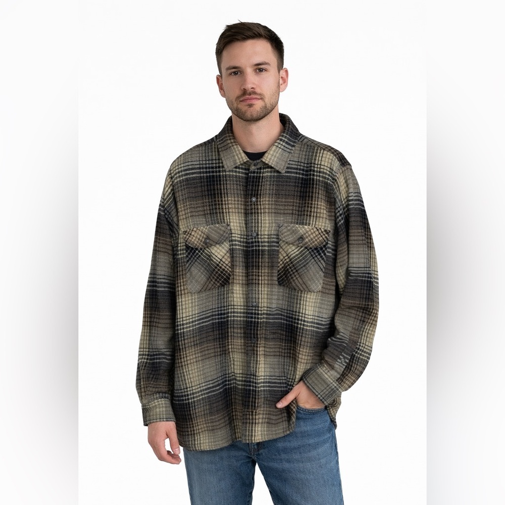 Vintage Arrow Plaid Shacket Shirt Jacket Shelter Bay Workwear M